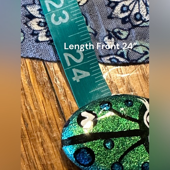 Lucky Brand Crinkle Top Spring Floral Flare Sleeve Round Scoop Waist Medium - Picture 17 of 17